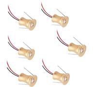4/6 Pezzi Mini Faretti LED - Faretto da Incasso - Lampada da Gradino da 1 W, Faretto da Incasso A Soffitto, Faretto da Soffitto A Parete Nascosto for Vetrine(6PCS-Gold,DC12V-White)