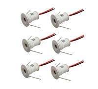4/6 Pezzi Mini Faretti LED - Faretto da Incasso - Lampada da Gradino da 1 W, Faretto da Incasso A Soffitto, Faretto da Soffitto A Parete Nascosto for Vetrine(6PCS-White,DC12V-White)