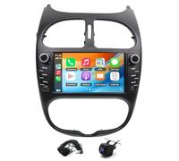 4+64G Android 14 Autoradio doppio DIN per Peugeot 206 206CC 206SW 1998-2009 con Wireless Carplay Android Auto, 7" Touchscreen Car Radio GPS Bluetooth EQ Backup Camera FM/RDS Mirror Link WiFi