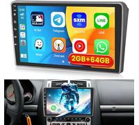 4+64G Android 14 Carplay Autoradio per Peugeot 407 2004-2008 con Android Auto GPS Navi WiFi Bluetooth 9 pollici IPS Touch Screen Radio Player FM/RDS/SWC Mirror Link AHD Telecamera posteriore