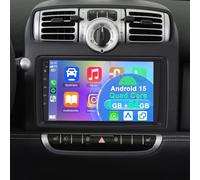 4+64G Android 15 Autoradio Stereo per Mercedes Benz Smart Fortwo 451 2005-2010 con Carplay Android Auto, 9 pollici Touch Screen Radio Lettore Multimediale con navigazione GPS SWC FM RDS DVR DAB+ WiFi