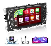 [4+64G]Autoradio Android 13 per Ford Focus C-Max S-Max Mondeo Kuga Galaxy con Carplay wireless e Android Auto - Radio Touchscreen IPS da 7 pollici con WiFi GPS AI DSP EQ FM/RDS + Telecamera di Backup