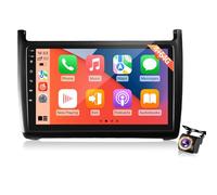 4+64G Autoradio Android per Volkswagen VW Polo 2008-2020, Radio 9 pollici con Touchscreen, Wireless CarPlay Android Auto, GPS WiFi, DSP, Bluetooth, USB + Telecamera posteriore