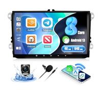 [4+64G]CAMECHO Android 13 Autoradio con CarPlay/Android Auto/DSP per VW Golf 5 6 Touran Polo Touran, 1280 * 720, 9" HD Schermo Navigatore GPS WiFi BT USB FM RDS Radio Mirror Link+32 band EQ