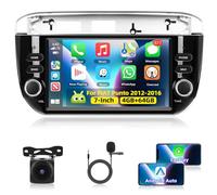 4+64G Carplay Autoradio per Fiat Punto 2012-2016 con Wireless Android Auto, Motorsi Bluetooth Car Stereo Schermo con GPS Navigation/WiFi/RDS/FM/SWC/USB/Mirror Link/Canbus+AHD/CVBS Telecamera
