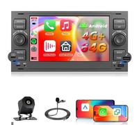 【4+64G】Hodozzy Autoradio Carplay per Ford Transit Fiesta Focus avec USB/Type-C, Ford Autoradio Bluetooth da 7 Pollici con Android Auto/GPS/WiFi/32 EQ/FM/RDS/SWC+Telecamera Posteriore