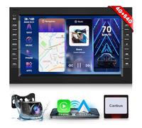 【4+64G】Hodozzy Autoradio Carplay per VW Golf 4 Polo Sharan Jetta MK4 T5 Multivan avec GPS/WiFi, VW Autoradio Bluetooth da 7 Pollici con Android Auto/32 EQ/FM/RDS/SWC+Telecamera Posteriore