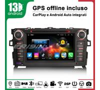 4+64GB Android 14 Autoradio CarPlay DAB+GPS Toyota AURIS Bluetooth 5.0 DSP Radio