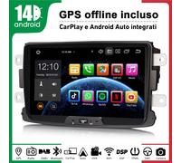 4+64GB Android 14 Autoradio Renault Dacia Duster Logan Dokker Lodgy GPS DAB+OBD
