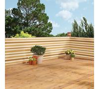 4.6m Marrone & Giallo Righe Intemperie Veranda & Recinto Privacy Rete Schermo