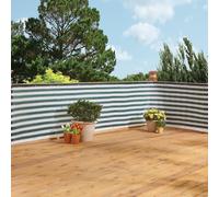 4.6m Verde Righe Resistente Alle Intemperie Veranda Patio Deck & Recinto Privacy