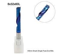 4 6mm Gambo HSS Estremità Mulino Rivestimento CNC Punta Del Router Singolo