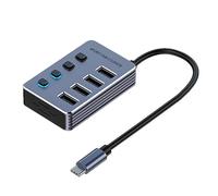 4/7/10 Port USB3.0 Adapter con interruttori indipendenti e 5Gbps per il trasferimento rapido dei dati e ricarica adattatore USB per il computer portatile
