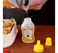 4/7/12/18 pezzi Mini bottiglie per condimenti a pressione, contenitori in plastica riutilizzabili a prova di perdite, adatti per ketchup, olio all'aglio, maionese e condimento per insalata. 0,75 once.