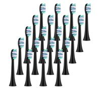 4/8/12/20 pezzi, compatibili con Philips Sonicare, testine di ricambio for spazzolini elettrici, testine for spazzolini da denti for 1100/2100/4100(Black-20 Pcs)