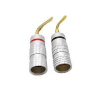 4/8/12/24/50 Pz/lotto Amplificatore Spina A Banana Connettori 4 MILLIMETRI Spina A Banana Maschio Audio Speaker jack Placcato Oro doppia Vite Blocco del Connettore(24 Pieces)