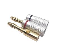 4/8/12/50PCS Spina A Banana for Cavo 'altoparlante 4MM 24K Placcato Oro Doppia Vite blocco connettore del cavo 'altoparlante(24 Pieces)