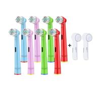 4/8/12 Testine Di Ricambio For Bambini Stages Power EB10 Ricariche For Spazzole Morbide, Compatibili Con Oral B, Spazzolino Elettrico For Bambini Dai 3 Anni In Su(8 heads and 2 caps)