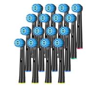 4/8/16 testine di ricambio for spazzolino for la cura delle gengive sensibili, compatibili con Oral-b, spazzolino elettrico, setole morbide for una qualità superiore(16pcs Black)