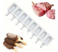 4/8 cavità Stampo in silicone a forma ovale, stampo per fare cioccolato e gelato fai-da-te, stampo per torte da forno, strumento artigianale fatto a mano Azienda 8,4-azienda (grandi dimensioni),50 bas