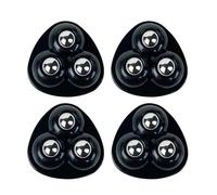 4/8 pezzi autoadesivi mute ball ruota universale 4/3/2/1 perline ruote for mobili ruote in acciaio inox puleggia di rotazione(Black Style C,8pcs)