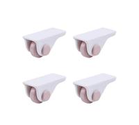 4/8 pezzi Ruote a rulli autoadesive for scatole di immagazzinaggio for mobili Puleggia direzionale for uso domestico(4pcs pink)