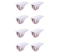 4/8 pezzi Ruote a rulli autoadesive for scatole di immagazzinaggio for mobili Puleggia direzionale for uso domestico(8pcs pink)