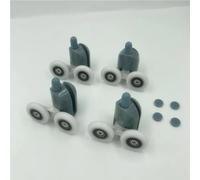 4/8 pz In lega di Zinco doppia porta della doccia rullo ruota runner/pulegge/rulli/ruote cuscinetto diametro 19mm/20mm/23mm/25mm/27mm (Color : 4pcs lower, Size : 20mm)