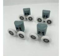 4/8 pz In lega di Zinco doppia porta della doccia rullo ruota runner/pulegge/rulli/ruote cuscinetto diametro 19mm/20mm/23mm/25mm/27mm (Color : 4pcs upper, Size : 20mm)