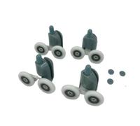 4/8 rulli for porta doccia doppia in lega di zinco, ruote, pulegge, cuscinetti, diametro 19 mm/20 mm/23 mm/25 mm/27 mm Ruote per Porta Doccia(4pcs lower,20mm)