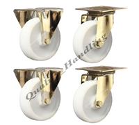 Ruote fisse e girevoli in nylon da 80 mm in acciaio inox, 150 kg, resistenti ...
