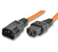 4.92FT 1.5M IEC C13 A C14 Bloccaggio Estensione Potenza Cavo Arancione Per Lock