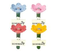 4 abbeveratoio per api, abbeveratoio per il giardino, abbeveratoio per api in ceramica, coppe per le api, colorate a forma di api sete e farfalle impollinatori
