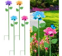 4 abbeveratoio per api da giardino, 62 cm/43 cm, con picchetto a U rimovibile, per api, farfalle, uccelli, per bere il bagno