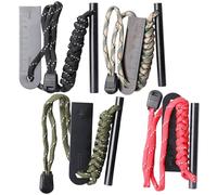 4 acciarini: selce di sopravvivenza, set di acciarino con esca paracord, pietra focaia con scintille estremamente potenti, avviamento per campeggio, attività all'aperto, bushcraft, sopravvivenza