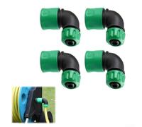 4 accoppiatori per tubi da giardino in ABS con angolo di 90 gradi, progettati per tubi da 5 mm che supportano l'irrigazione della serra e la pulizia dei veicoli