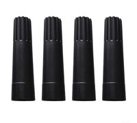 4 adattatori per asta telescopica per estensione del manico del mocio, giunto connettore per strumento di pulizia in ABS, accessorio versatile per la pulizia del pavimento (nero)