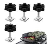 4 adattatori per scanalature a T, M6 x 35 mm, scanalatura a T con dado a stella e rondelle a T, dadi scorrevoli per portabici, barre portapacchi