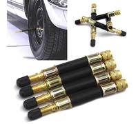 4 Adattatori Prolunga Valvola Pneumatici Flessibili 105mm Doppia Ruota Camion F