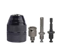 4 adattatori SDS-Plus per mandrino filettato, 2-13 mm, 1/2-20UN, per trapano a percussione rotante, 4 pezzi, 2-13 mm, 1/2-20 UN, adattatore SDS-Plus per trapano rotativo