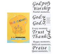 4 adesivi da parete con lettere inglesi distintive per la decorazione di casa, camera da letto e soggiorno.