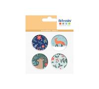 4 Adesivi di Natale in metallo