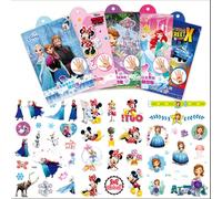 4 adesivi Disney, adesivi tatuaggio, adesivi decorativi, personaggi anime Frozen 2, accessori decorativi, cancelleria Mickey Mouse Sophia, forniture scolastiche, Ognissanti, regali di Natale a sorpres