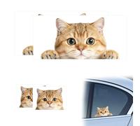 4 adesivi divertenti per paraurti auto a forma di gatto, adesivi per finestrini auto, accessori per interni autos, impermeabili, fustellati per autos, finestrini, computer portatili