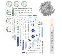 4 adesivi e 1 confezione di accessori per crociate, adesivi con membrana sinoviale, adesivi per candele di comunione, adesivi per battesimo (verde)