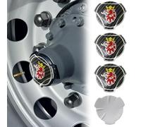 4 adesivi Griffin in alluminio per cerchioni di camion Scania coprimozzo coprimozzo emblema adesivo (strisce di carbonio)