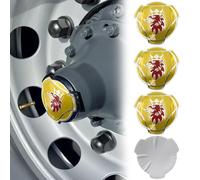 4 adesivi Griffin in alluminio per cerchioni di camion Scania, coprimozzo, emblema adesivo (giallo)
