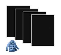 4 adesivi neri per la riparazione di vestiti, toppe autoadesive in tessuto, senza cuciture per piumini, toppe per modifiche (14,5 x 20 cm)