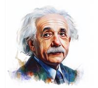 4 adesivi per auto 18 x 18 cm Albert Einstein