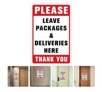 4 adesivi per cartelli "Consegne qui" - 11,8" X 7,9"